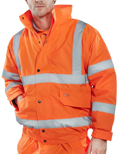 hi vis bomber jacket orange