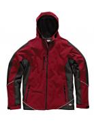 two tone soft shell jacket red