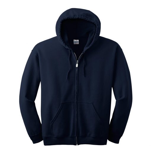 gildan 18600 zip hoodie navy