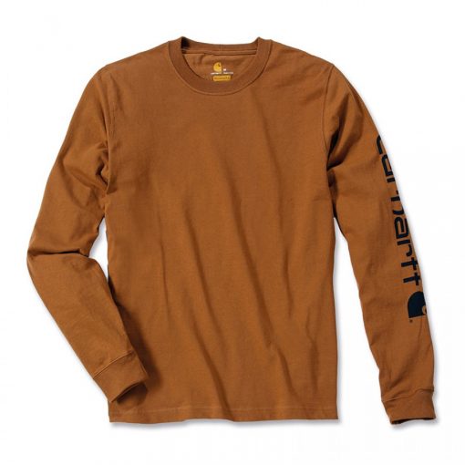 carhartt long sleeve top ek231 brown