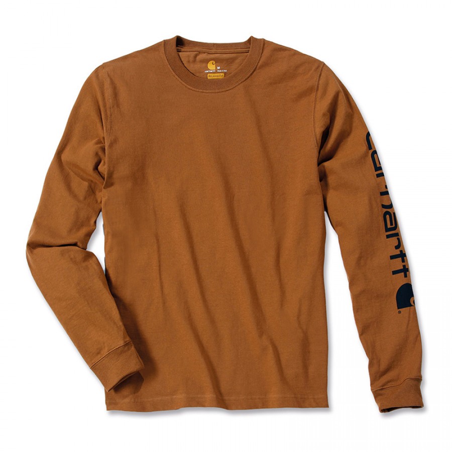 Carhartt Long Sleeve Logo T-Shirt EK231 - The Workwear Centre