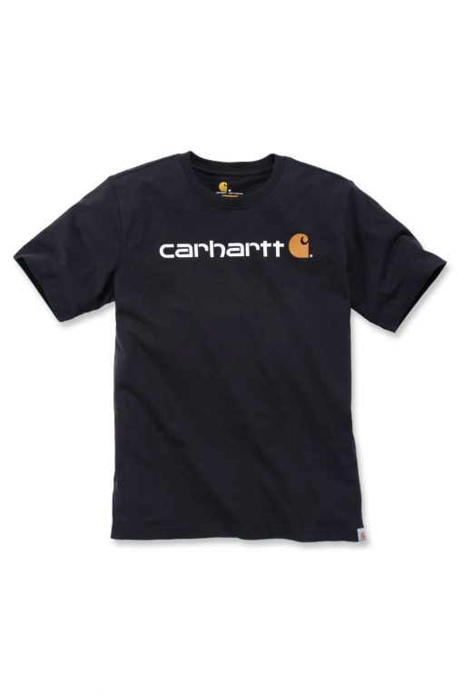 carhartt core logo t shirt 103361 black