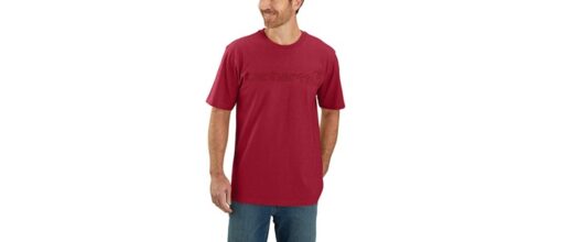 carhartt core logo t shirt 103361 industry red r59