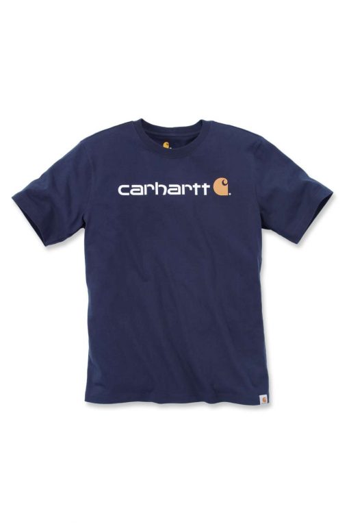 carhartt core logo t shirt 103361 navy