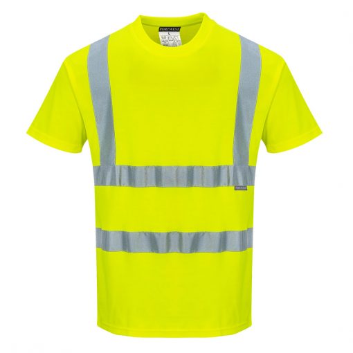 hi vis polycotton t shirt s170 yellow