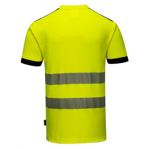 hi vis t shirt t181 yellow black back