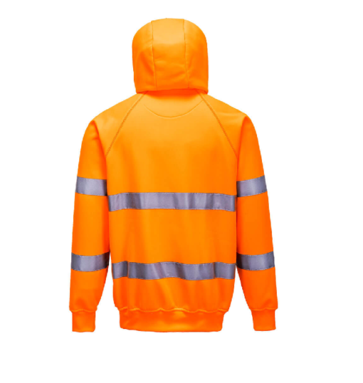 portwest hi vis hoodie b304 orange back