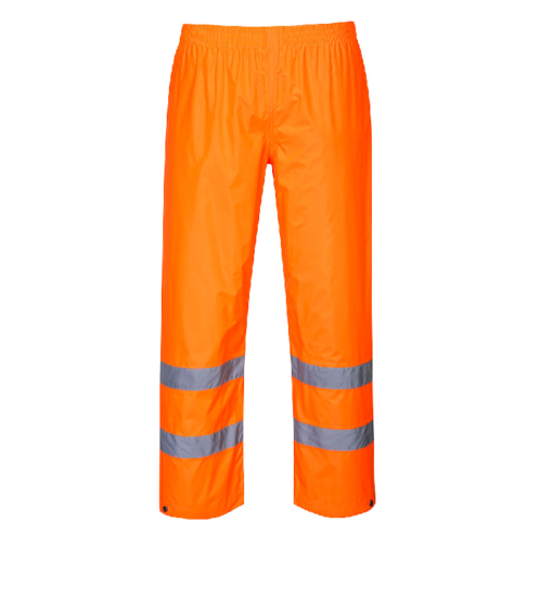 portwest hi vis rain trousers h441 orange