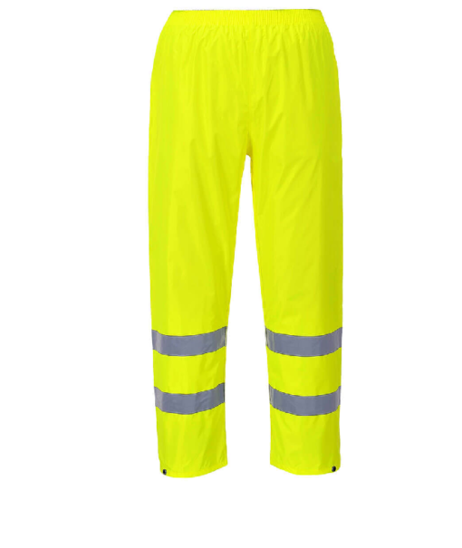 portwest hi vis rain trousers h441 yellow