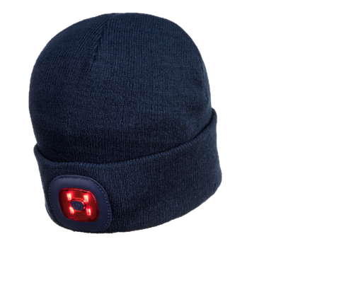 portwest twin led beanie b028 navy back