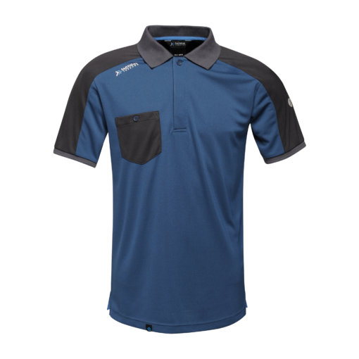 regatta offensive polo shirt blue front trs167