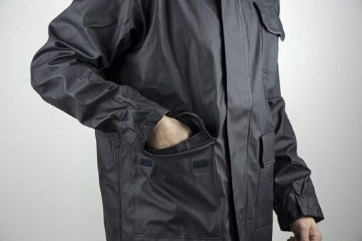 lma orage rain jacket 2055 navy close shot