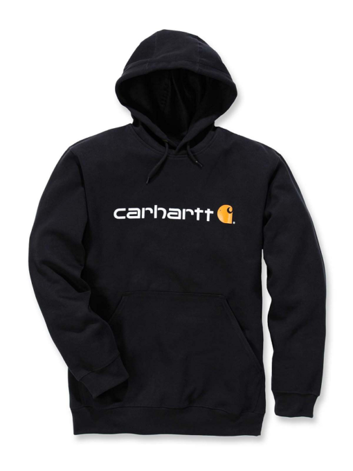 carhartt logo hoodie 100074 black 001