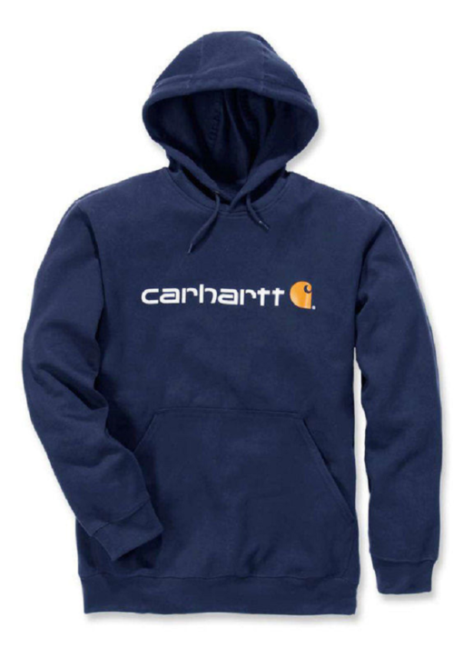 carhartt logo hoodie 100074 navy 472