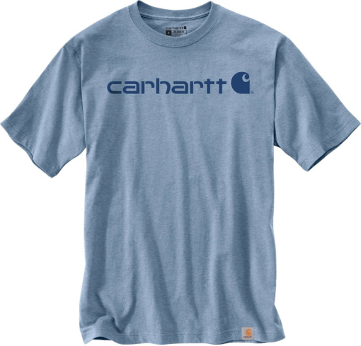 carhartt core logo t shirt 103361 alpine blue h74
