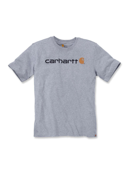 carhartt core logo t shirt 103361 heather grey 034