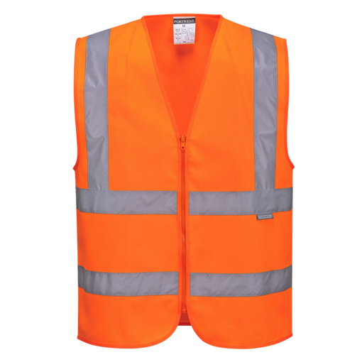 hi vis vest zipped orange c375