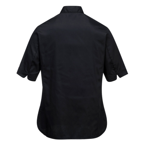 portwest rachel ladies chef jacket black c737 back