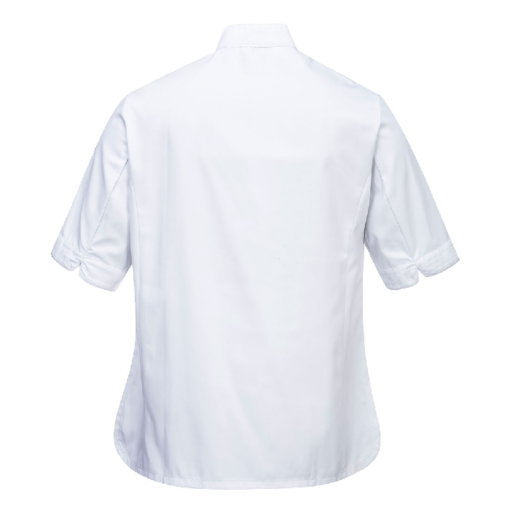 portwest rachel ladies chef jacket white C737 back