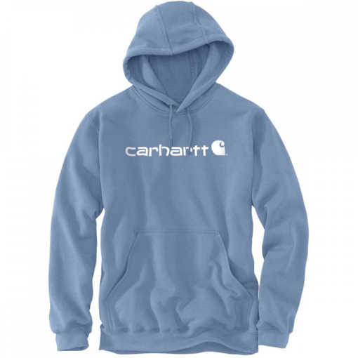 carhartt logo hoodie 100074 skystone hd0