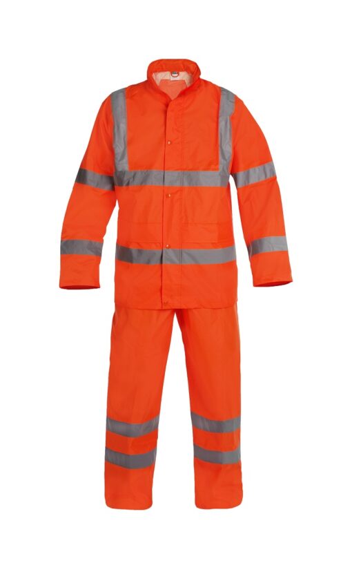 hi vis oxford nylon rainsuit rohvo orange