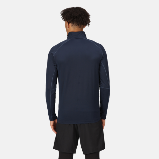 regatta core stretch half zip midlayer navy back