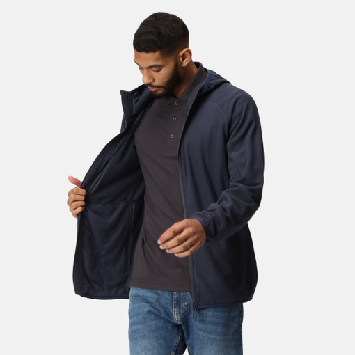 regatta navigate fleece navy grey trf690 open