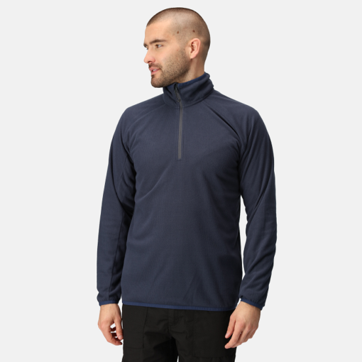 regatta navigate half zip fleece navy grey trf691