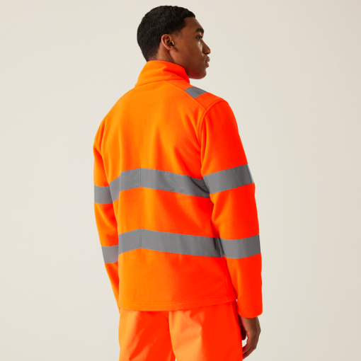 hi vis thor fleece orange trf648 back