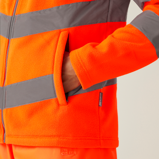 hi vis thor fleece orange trf648 pocket
