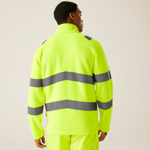 hi vis thor fleece yellow trf648 back