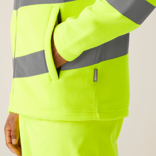 hi vis thor fleece yellow trf648 pocket