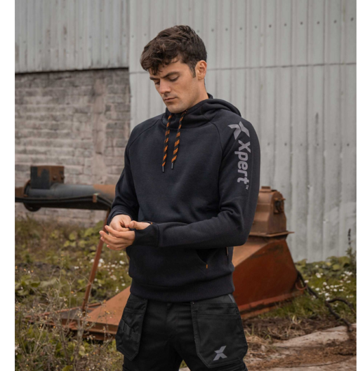 xpert pro pullover hoodie black action