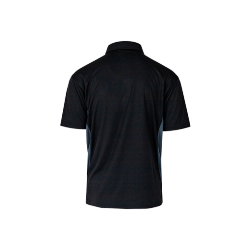 xpert pro stretch polo shirt black grey back