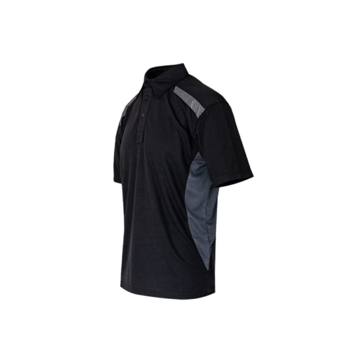 xpert pro stretch polo shirt black grey side