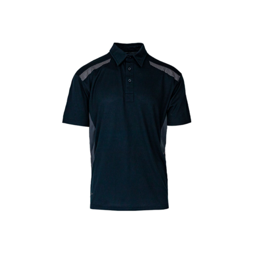 xpert pro stretch polo shirt navy grey front