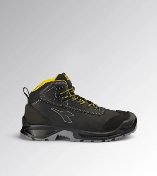 diadora classic mid boot black side