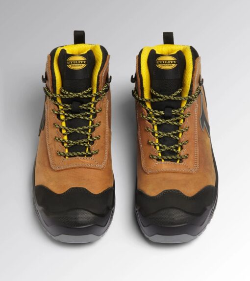 diadora classic mid boot brown front