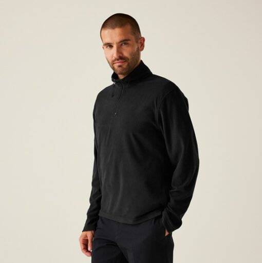 regatta micro zip neck fleece trf549 black