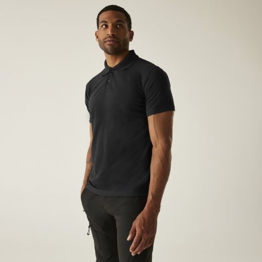 regatta pro 50 50 polo shirt trs101 black front